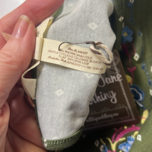 Matilda Jane Embroidered Peplum Blouse Green - Picture 8 of 9